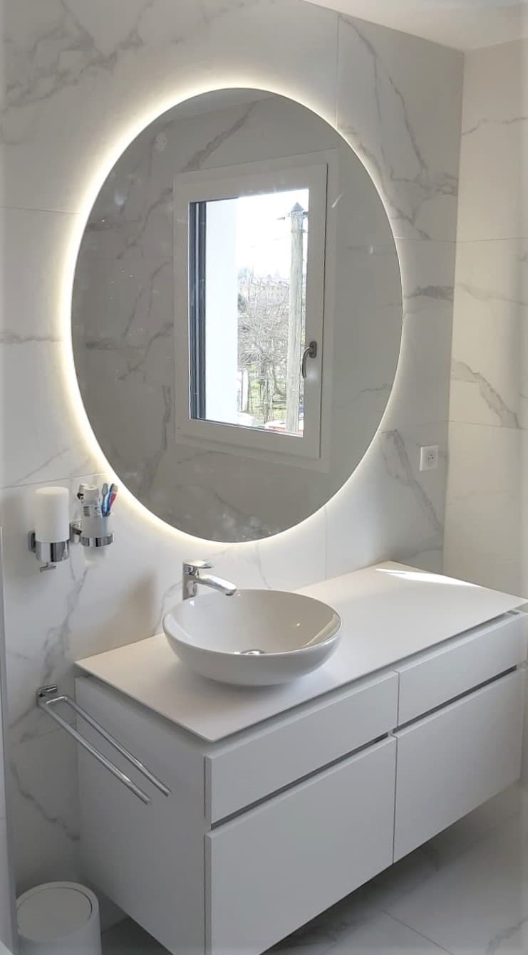 Miroir sur mesure + bandeau LED