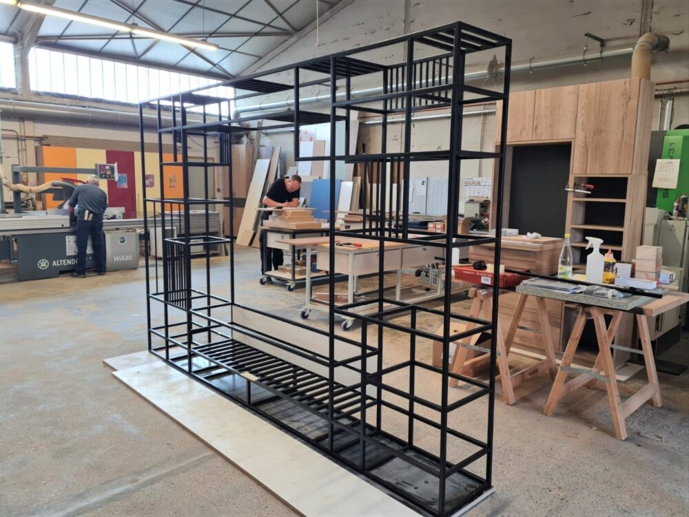 Meuble séjour sur mesure structure acier