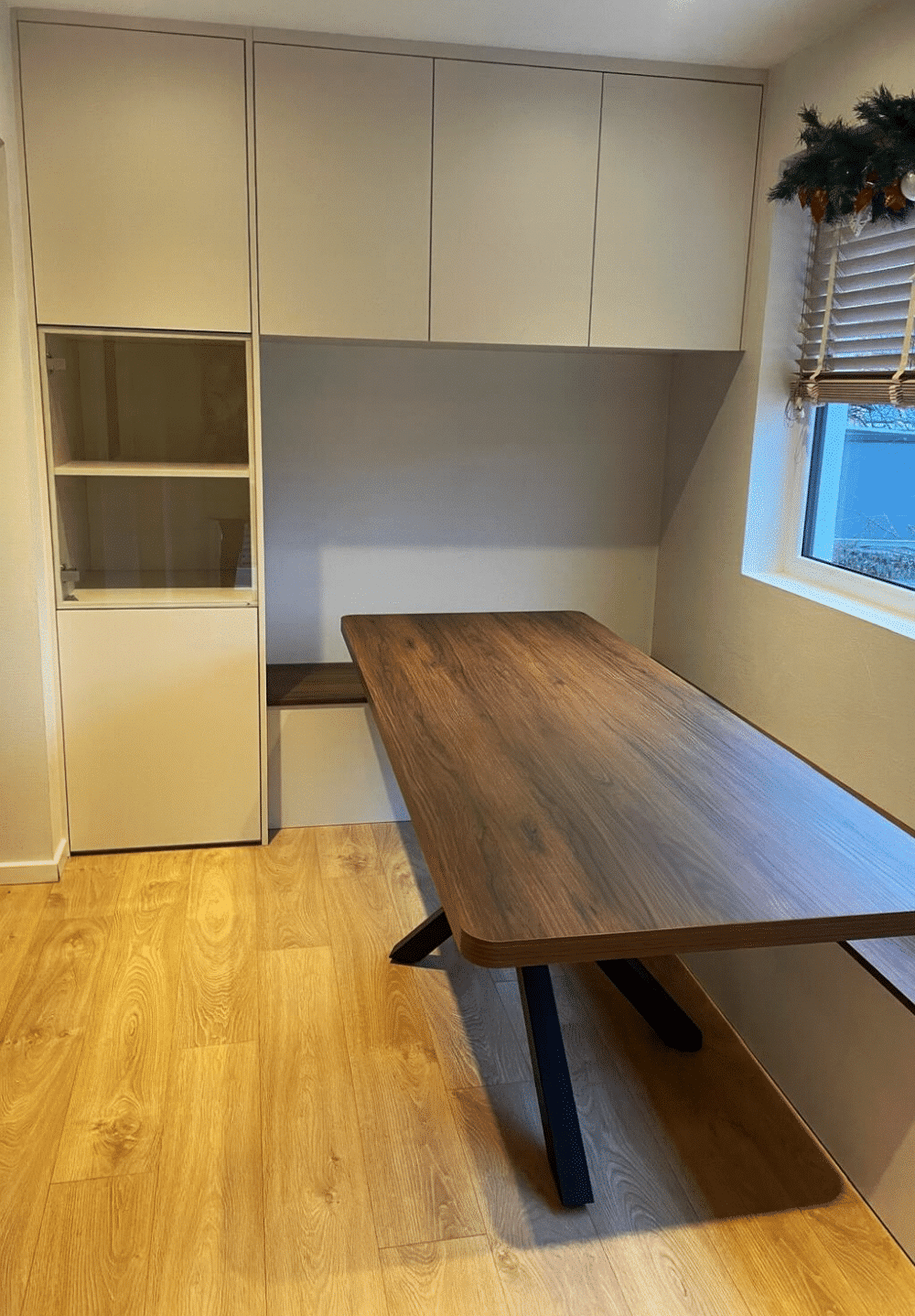 meuble banc et table sur mesure pour un séjour